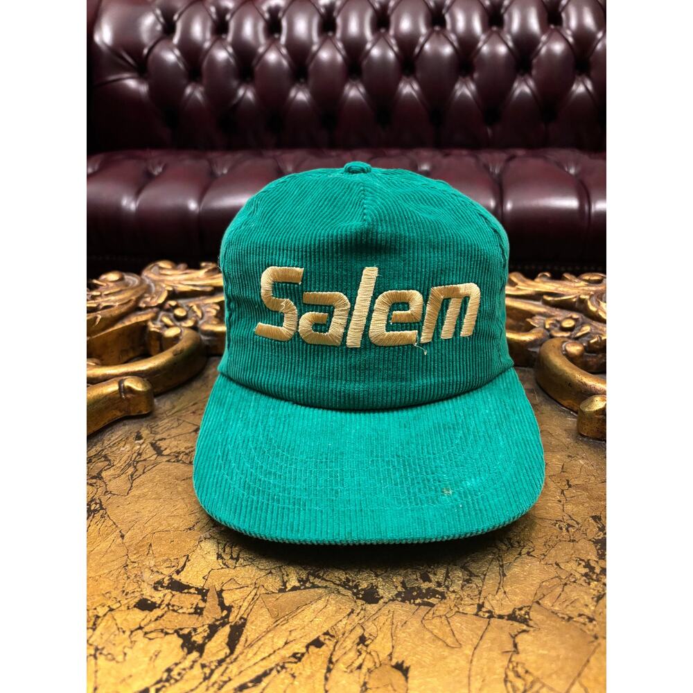 Vintage green corduroy Salem snapback w/ Salem embroidered